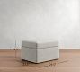 Cameron Modern Square Arm Slipcovered Storage Ottoman