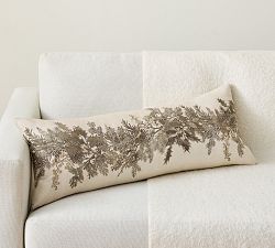 Garland Botanical Embroidered Filled Pillow