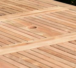 Nassau Oval Teak Extending Outdoor Dining Table (71"-95")