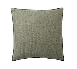 Open Box: European Flax Linen Waffle Quilted Sham, Euro Set of 3 - Loden