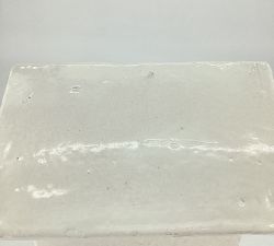 Open Box: Handcrafted Ceramic Christmas Village House, XL - White