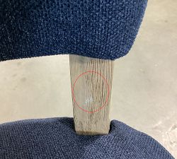 Open Box: Payson Upholstered Bar Stool - Navy Performance Heathered Basketweave with Gray Wash Finish