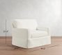 Buchanan Modern Square Arm Slipcovered Chair and a Half