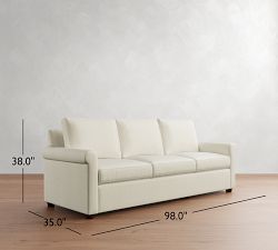 Cameron Modern Roll Arm Sofa (63"&ndash;98")