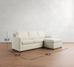 Cameron Modern Square Arm Chaise Sectional (98")