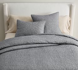 Open Box: Belgian Flax Linen Handcrafted Quilt, Full/Queen - Marina