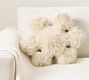Sparkle Faux Fur Snowflake Shaped Pillow