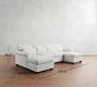 York Roll Arm Deep Seat Double Chaise Sectional (109"&ndash;129")