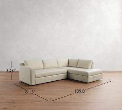 Pacifica Wide Arm Return Bumper Sectional  (105"&ndash;109")