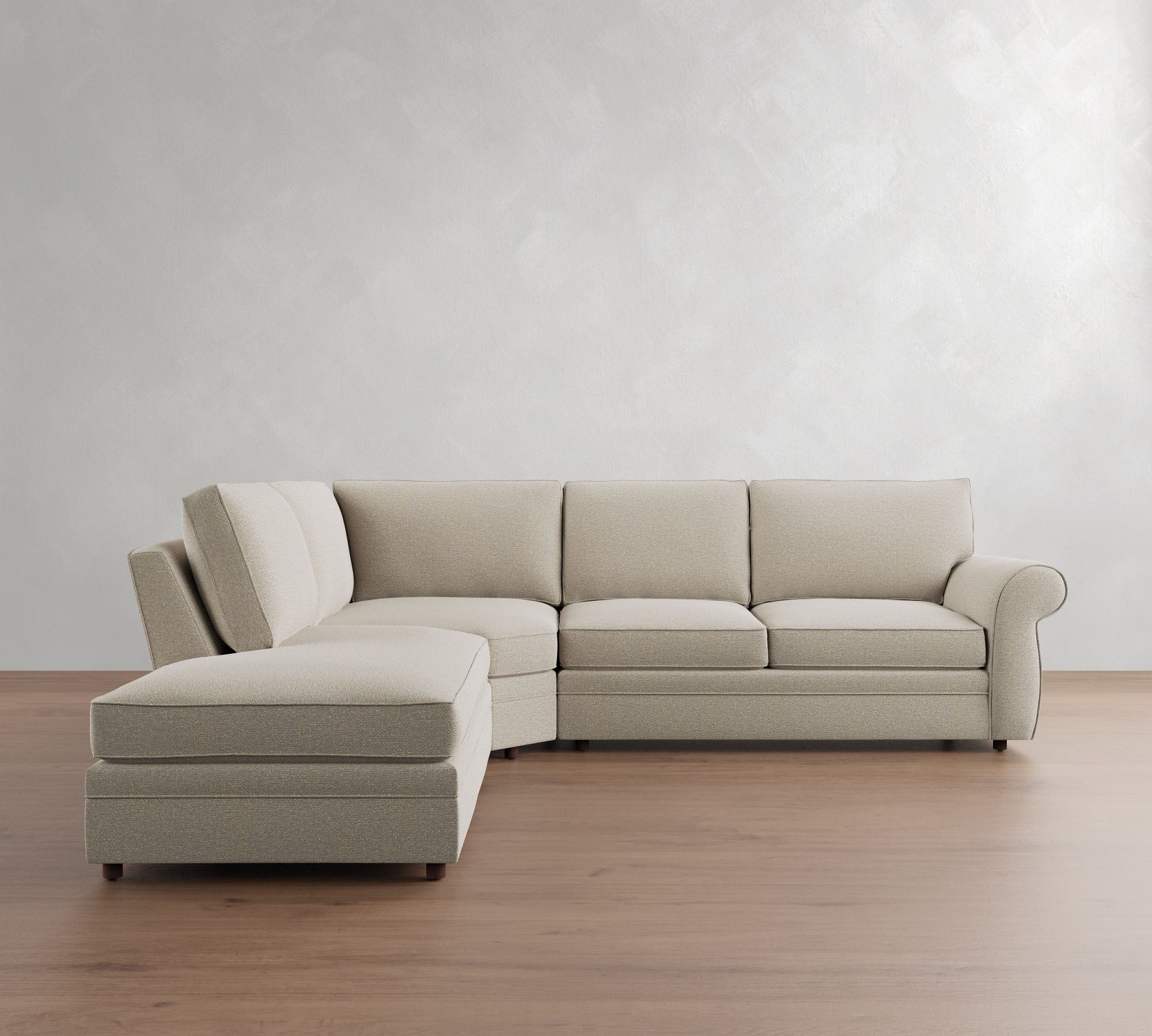 Pearce Roll Arm 3-Piece Bumper Sectional (122") - thumbnail 9