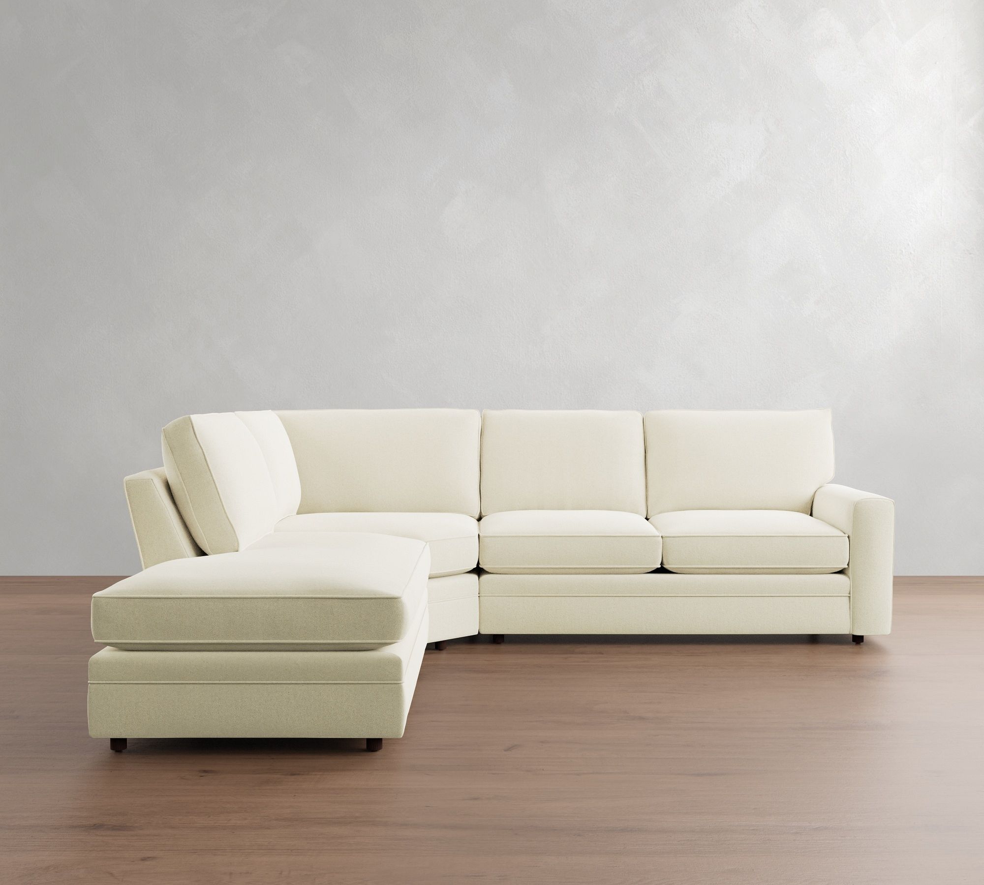 Pearce Square Arm 3-Piece Bumper Sectional (118")