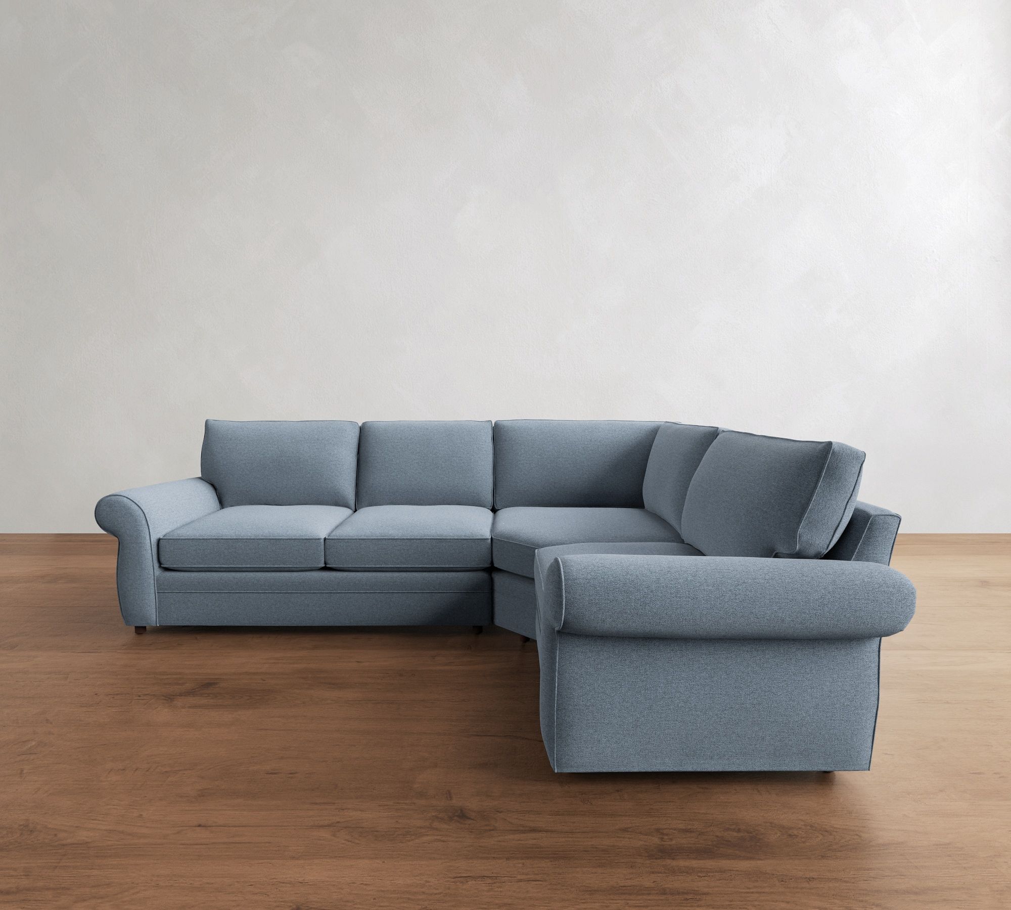 Pearce Roll Arm 3-Piece Wedge Sleeper Sectional (122") - thumbnail 3