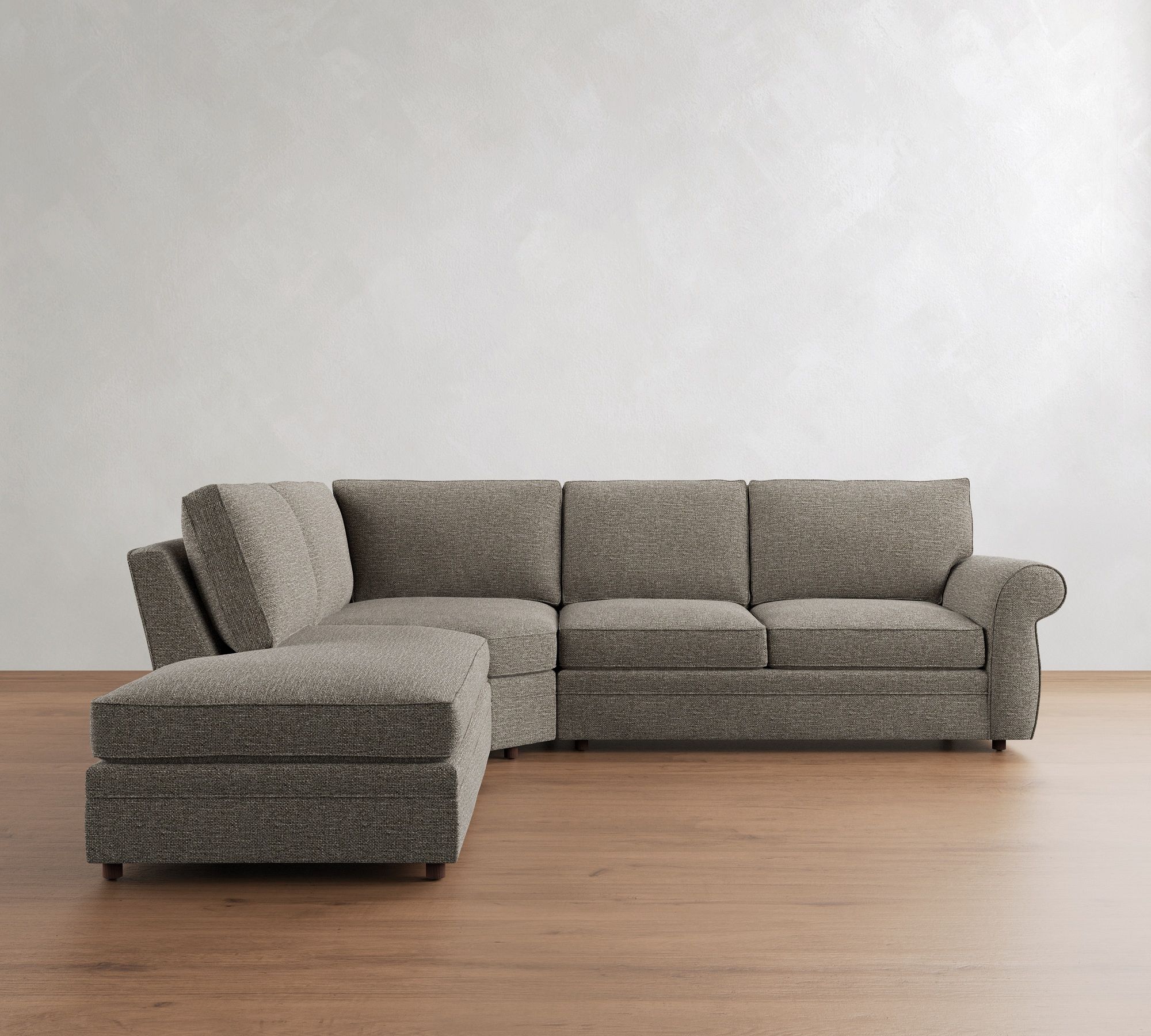 Pearce Roll Arm 3-Piece Bumper Sectional (122") - thumbnail 2