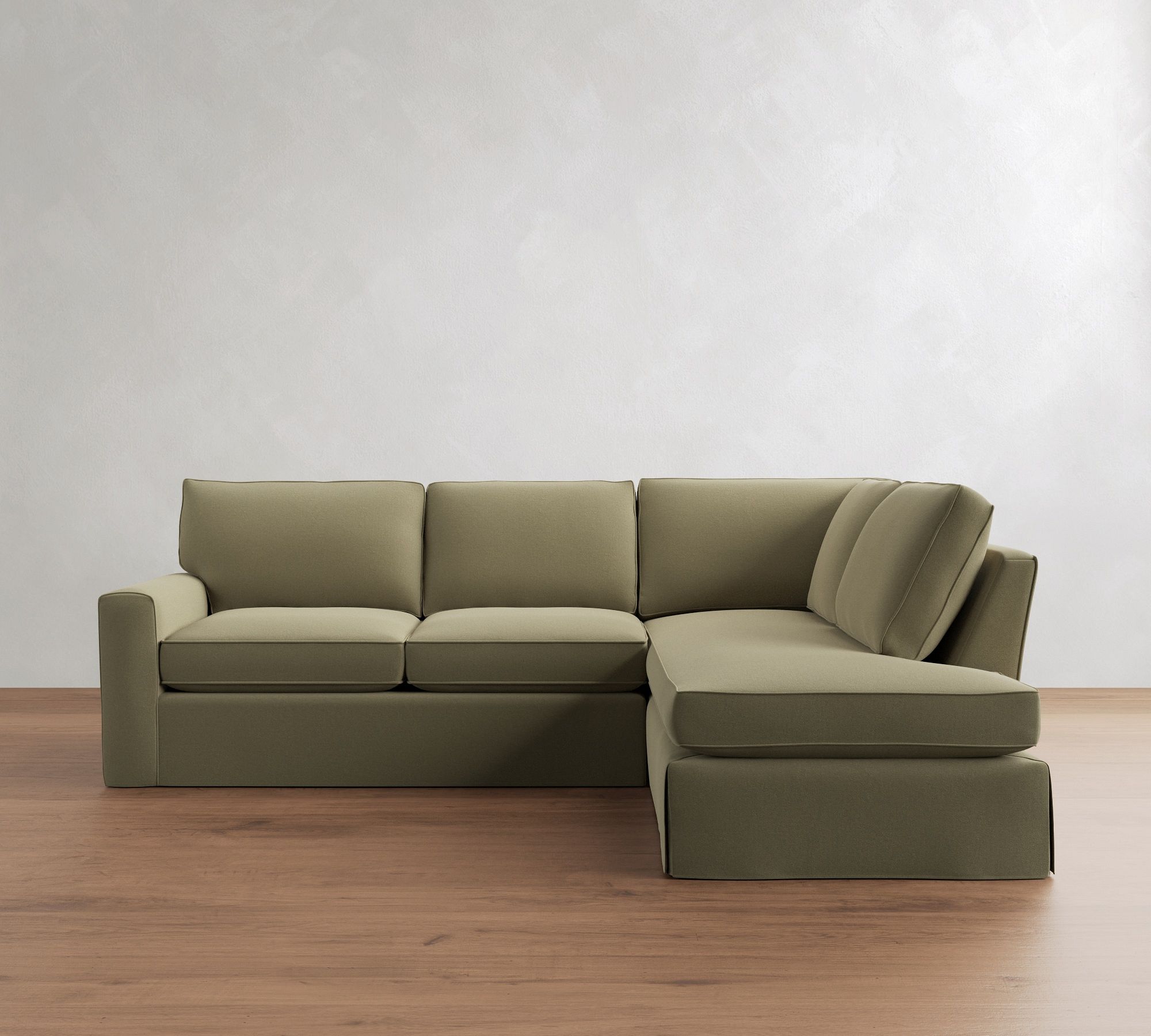 Pearce Square Arm Slipcovered Return Bumper Sectional (110"&ndash;140") - thumbnail 9