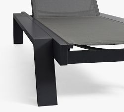 Indio Metal &amp; Mesh Stackable Outdoor Single Chaise Lounge, Set of 2