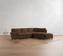Turner Roll Arm Leather 3-Piece Bumper Sectional (109"-114")