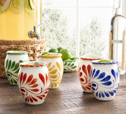 Puebla Porcelain Cantarito Jars - Set of 4