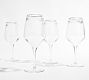 Etched Gold Rim Wine Glasses - Set of 4