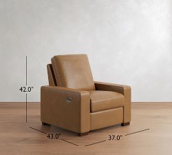 Turner Square Arm Leather Power Recliner