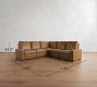 Turner Square Arm Leather Power Reclining L-Shaped Sectional (117")
