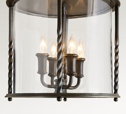 Valley Lantern Metal Round Outdoor Pendant (16")