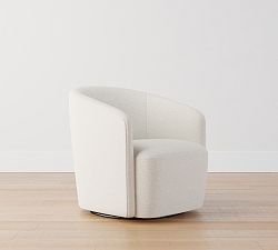 Open Box: Preston Swivel Armchair - Performance Boucle Oatmeal