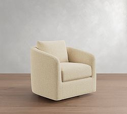 Open Box: Remmy Petite Swivel Chair (32") - Performance Everydaylinen™ Oatmeal