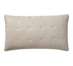 Open Box: Belgian Flax Linen Comforter Shams, King, Set of 3 - Warm Gray