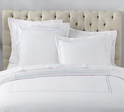 Open Box: Pearl Organic Percale Duvet, King/Cal. King - Sea Glass
