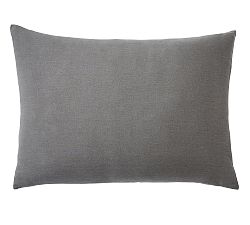 Open Box: Belgian Flax Linen King Lounger Shams, King, Set of 2 - Charcoal