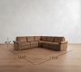 Westwood Roll Arm Leather Power Reclining L-Shaped Sectional (122")