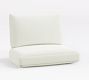Cushion Only: Woodside Outdoor Dining Armchair; High Performance Heathered Canvas, White