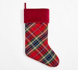 Open Box: Plaid Stocking, Medium - Simon/Red