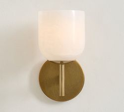 Cooper Cloche Alabaster Single Sconce (9")