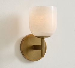 Cooper Cloche Alabaster Single Sconce (9")