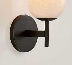 Cooper Cloche Alabaster Single Sconce (9")