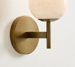 Cooper Cloche Alabaster Single Sconce (9")