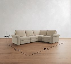 Westwood Roll Arm Reversible Power Reclining Sectional (122")