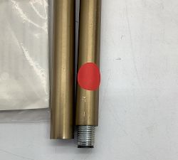 Open Box: Bridget Recycled Glass Pendant, Large (17") - Tumbled Brass