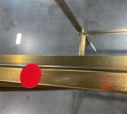 Open Box: Everson Glass Console Table (58.5") - Antique Brass