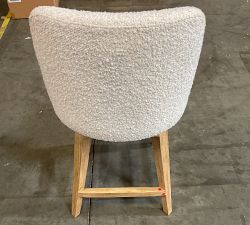 Open Box: Layton Upholstered Swivel Counter Stool (25.5") - Luxe Boucle Ivory, Seadrift