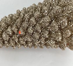 Open Box: Premium Flickering Flameless Tree Candle, Large 9" H - Gold Glitter