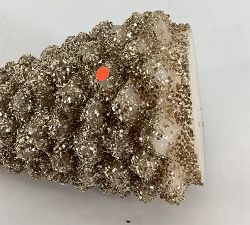 Open Box: Premium Flickering Flameless Tree Candle, Small 6" H - Gold Glitter