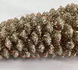 Open Box: Premium Flickering Flameless Tree Candle, Extra Large (13"H) - Gold Glitter