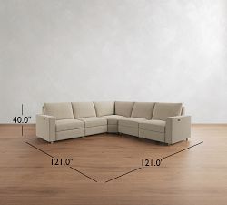 Westwood Square Arm Power Reclining L-Shaped Sectional (119")