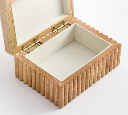 Wood Fluted Jewelry Box