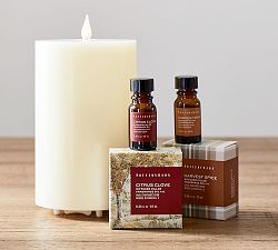 Flickering Flameless Oil Diffuser Pillar Candle Fragrance Oils - 10 oz. Set of 2