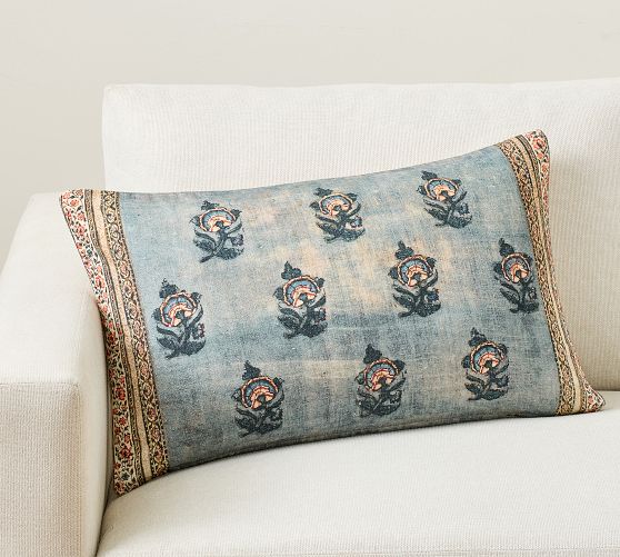 Dara Floral Printed Lumbar Pillow