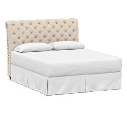 Open Box: Chesterfield Tufted Headboard, California King - Performance Everydaylinen™ Oatmeal