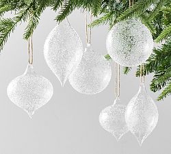 Open Box: Clear Speckled Ornament Box, Set Of 6